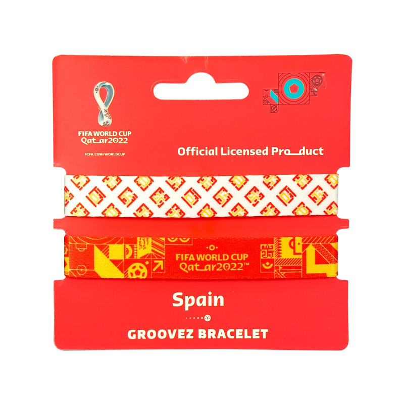 FIFA Fabric Fashionable Qatar 2022 World Cup Country Team Nylon Wrist band SPAIN Assortment x 1