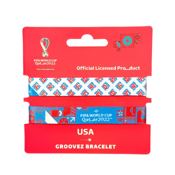 FIFA Fabric Fashionable Qatar 2022 World Cup Country Team Nylon Wrist band USA Assortment x 1