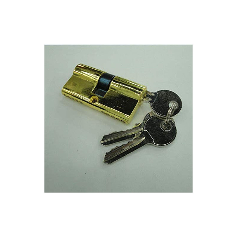 Door Lock Cylinder With 3 Key Gp Golden Colour 70Mm