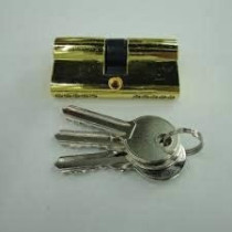 Door Lock Cylinder With 3 Key Gp Golden Colour 100Mm