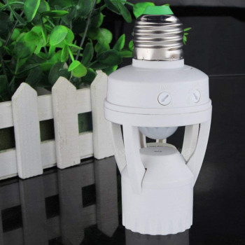 E27 Plug 360 Degree Pir Induction Motion Sensor Infrared Motion Detection Sensor Light Bulb Socket Switch Base Holder Ac110 220V