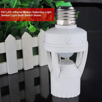 E27 Plug 360 Degree Pir Induction Motion Sensor Infrared Motion Detection Sensor Light Bulb Socket Switch Base Holder Ac110 220V
