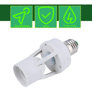 E27 Plug 360 Degree Pir Induction Motion Sensor Infrared Motion Detection Sensor Light Bulb Socket Switch Base Holder Ac110 220V