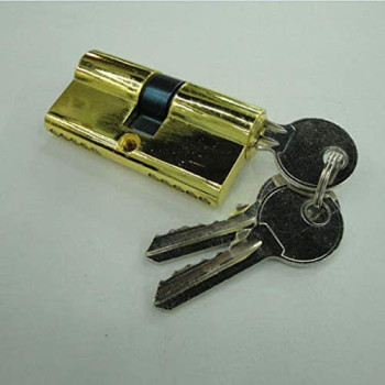 Door Lock Cylinder With 3 Key Gp Golden Colour 60Mm