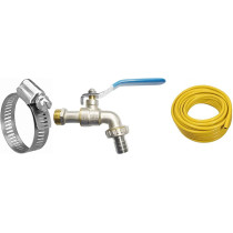 Bibcock With 10 Meter Hose And 2 Hose Clip For Washing Machine