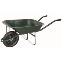 Abbasali Wheel Barrow Green Colour Used In Garden And House For Cleaning Purpose With Air Wheel