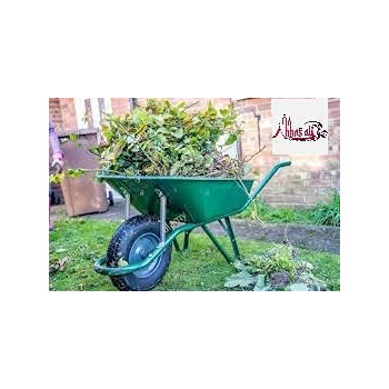 Abbasali Wheel Barrow Green Colour Used In Garden And House For Cleaning Purpose With Air Wheel