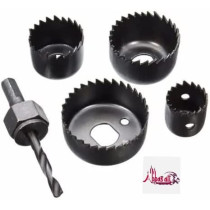 Abbasali 5Pcs Hole Saw Set Hole Saw Cutter With Mandrel Wood Working Drill Bit 25Mm 35Mm 44Mm 50Mm