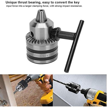 Abbasali Drill Chuck Adapter Kit Key Type Drill Chuck With Round Shank Adapter 3.0 16Mm 1 2 20Unf