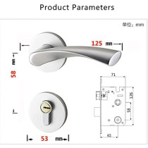 Abbasali Door Handle With Lock And Key Aluminum Door Handle With Lock American