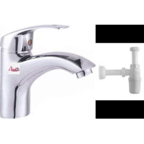 Abbasali Wc Toilet With Complete Fittings & Ceramic Wash Basin With Padestal Big Size With Complete Fitting For Bathroom
