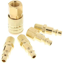 Abbasali 5 Pcs Brass Quick Coupler Air Hose Line End Connector Set For Compressor 1 4 Inch