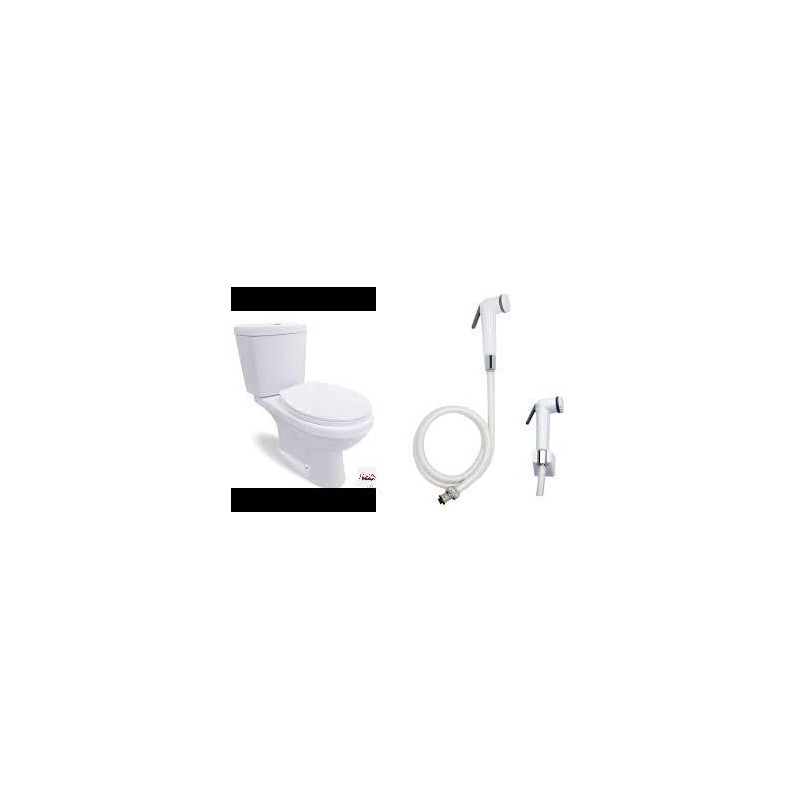 Abbasali Wc Toilet With Complete Fittingsshattaf & Angle Valve