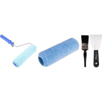 Abbasali Paint Roller 9 With Extra Refil 2 Paint Brush & Putty Knife
