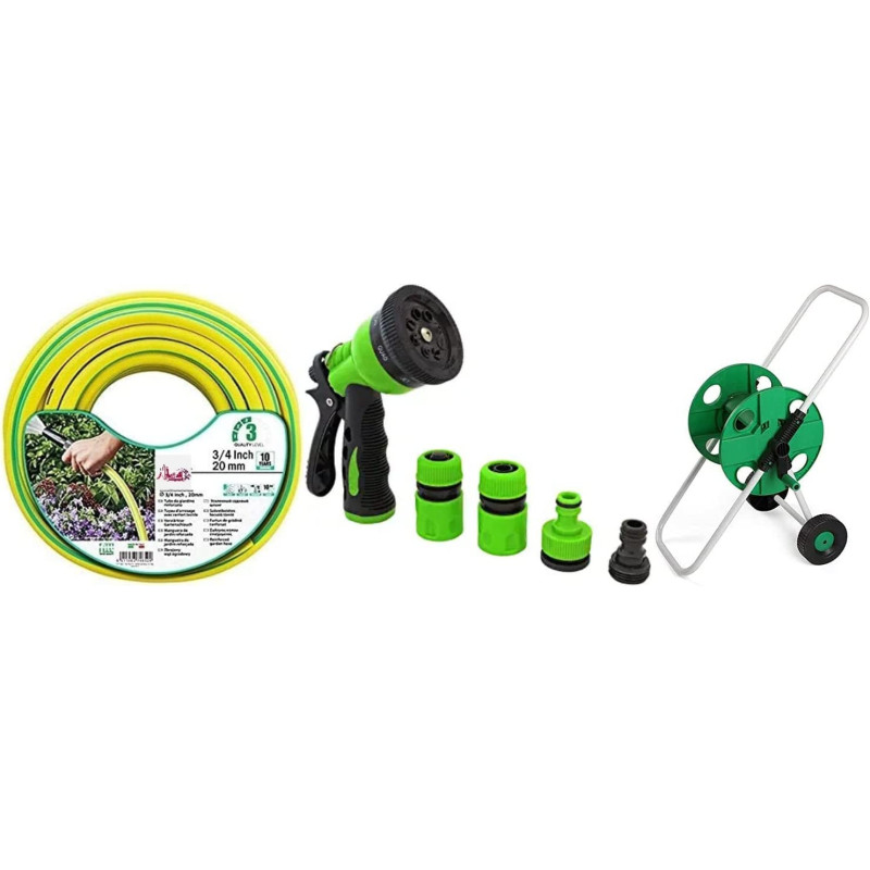 Abbasali Garden Hose 3 4 X 25Mtr Long Made In Italygarden Sprayer Set & Hose Reel