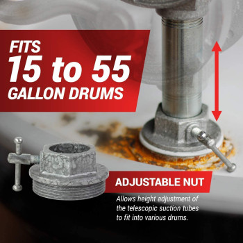 Rotary Barrel Pump Aluminium Alloy Rotary Hand Crank Oil Barrel Drum Pump Pumping Petrol Diesel Fuel 29L 70Rpm