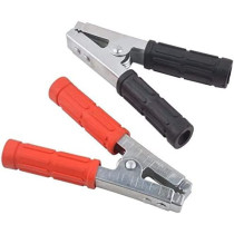 Abbasali High Quality 2 Pieces 150Mm Booster Cable Clips 600A Black+Red Insulated Battery Crocodile
