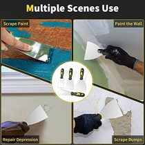 Abbasali Putty Knife 4Pcs Spackle Knife Set 2 3 4 5 In Stainless Steel Finishing Scrapper Taping Knife Tool