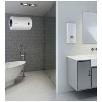 Abbasali Ariston Water Heater Pro R1 80Ltr Horizontal With 2Pcs Flexible Hose2Pcs Angle Valve And 1Pc