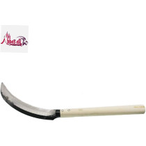 Abbasali Lightweight Gardening Grass Sickle Steel Sharp Wooden Handle Weeding Garden Tool
