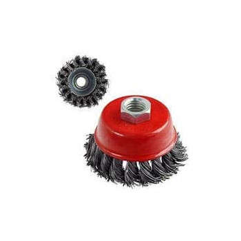Abbasali Steel Cup Wire Brush Twisted Hard