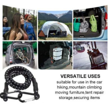 Abbasali Elastic Rope With Snap Hook Rope For Hanging Clothes