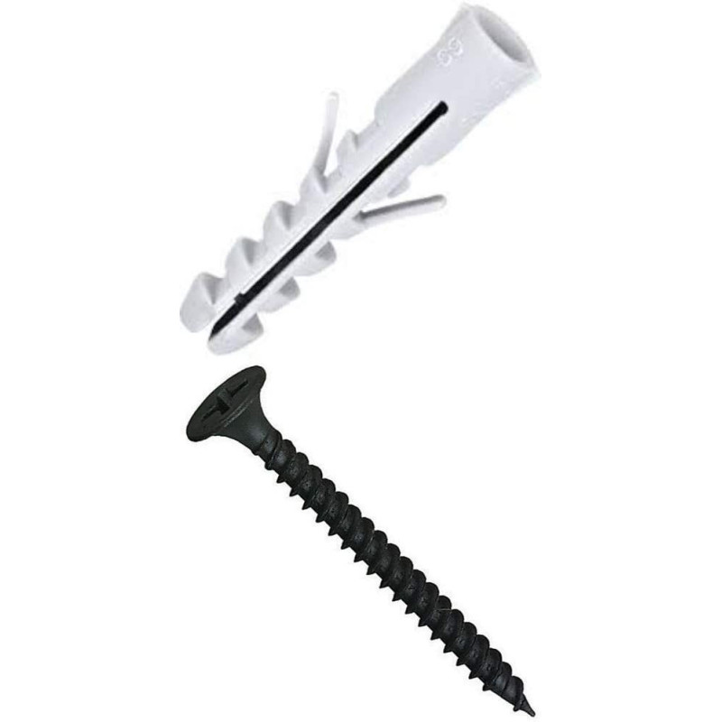 Abbasali Set Of 50 Nylone Plug With Black Screw