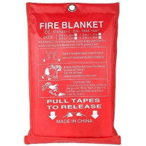 Abbasali Fiberglass Fire Blanket For Emergency Survival Fire Fighting Shelter Safety Shield 1.2Mx1.8M 1.2Mx1.8M