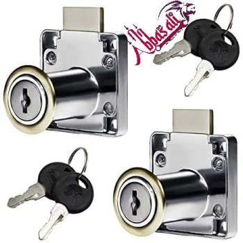 Abbasali 2Pcs Cabinet Locks With 2 Keys Not Universal Office Desk Drawer Lock Zinc Alloy Showcase Door Wardrobe Locks