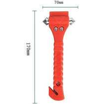 Abbasali Lifehammer 2 In 1 Safety Hammer And Seat Belt Cutter Blade Emergency Escape With Black Holder For Car Bus Truck