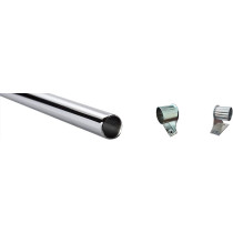 Abbasali Curtain Pipe Of Length 1 Meter With 2Pcs Side Bracket Hook