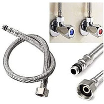 Abbasali 2 Pcs Set Of Ss Flexible Pipe And Angle Valve For Water Heater