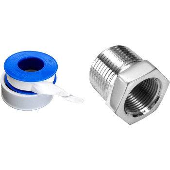 Abbasali Cp Reducer Bush For Connecting Washing Machine Pipe With Angle Valve And Teflon Tape3 4 X 1 2Ines