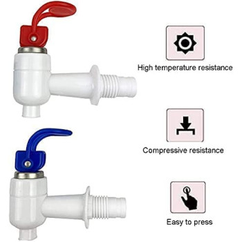 Abbasali 2 Pcs Sets Water Cooler Faucet Plastic Water Dispenser Tap Water Bottle Jug Spigot Spout Valve Replacement Parts