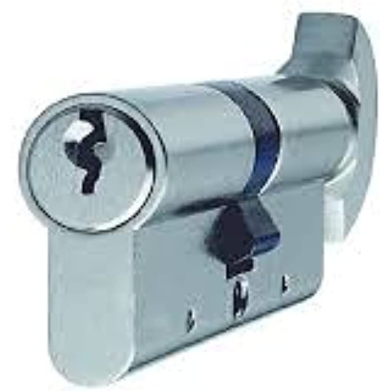 Abbasali Door Cylinder 70Mm With One Side Knob And One Side 3 Key Sn