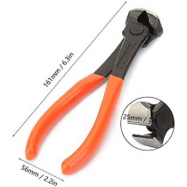 Abbasali End Cutter Pliers 6 Snips Wire Steel Fixers Pincer Cable Cutting Nippers Nips Cutter For Twisting 7 Inch