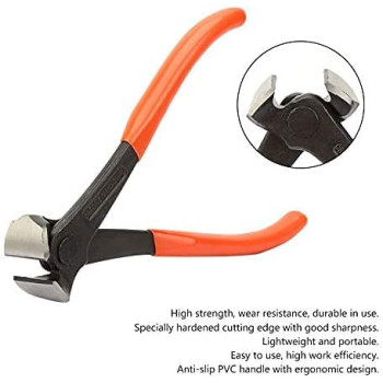 Abbasali End Cutter Pliers 6 Snips Wire Steel Fixers Pincer Cable Cutting Nippers Nips Cutter For Twisting 7 Inch