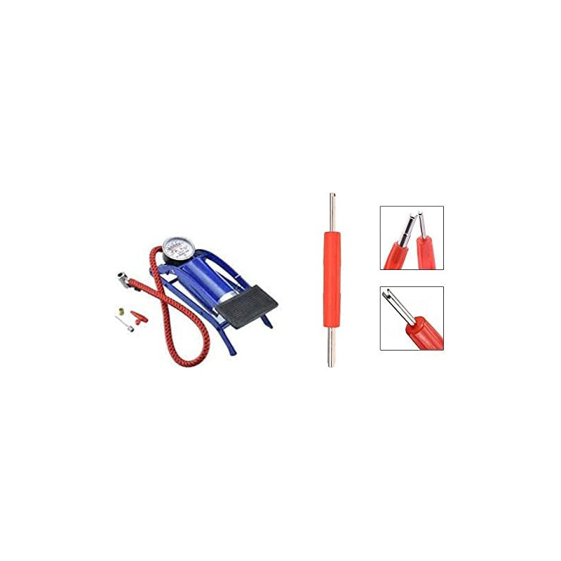 Abbasali Foot Pump With Valve Remover For Bikecar Cyclefootballbasketball And Other Sports Items