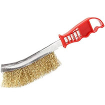 Abbasali Plastic Handle Stainless Steel Wire Brush Diy Metal Cleaner Rust Paint Removing Tool Hand Scratch Brush.