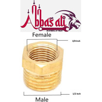 Abbasali Pack Of 2 Brass Reducer Bsp Male Thread To Bsp Female Thread Reducing Bush Hex Reducer Bushing Hose Pipe Fitting