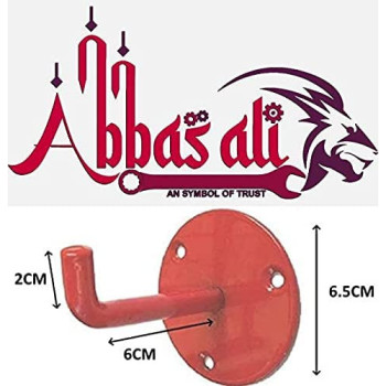 Abbasali 6 Pieces Fire Extinguisher Hook Mount Extinguisher Bracket Wall Hanging Clip Red Color