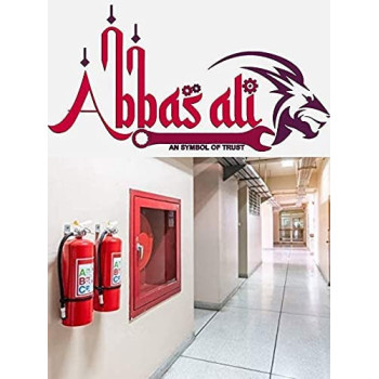 Abbasali 6 Pieces Fire Extinguisher Hook Mount Extinguisher Bracket Wall Hanging Clip Red Color