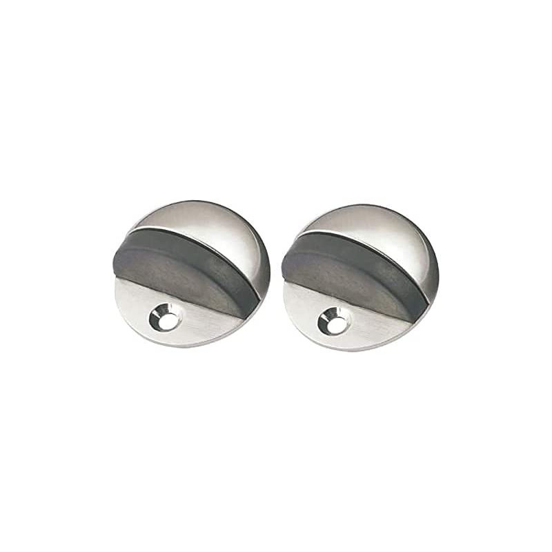 Abbasali Stainless Stee Half Round Door Stopper With Rubber Bumper Door Retainer Pack Of 2