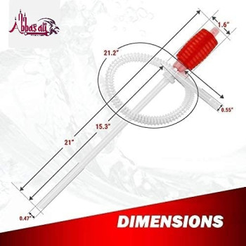 Abbasali Liquid Fuel Transfer Siphon Pump Large Squeezing Syphon For Lawn Mowers And Manual Pumping Petrol