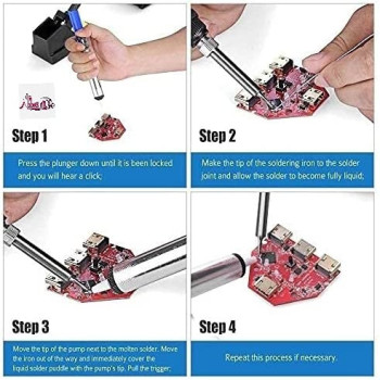 Abbasali Professional Desoldering Pump Suction Sucker Pen Removal Vacuum Soldering Iron Desolder Welding Hand Tools