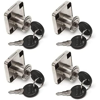 Abbasali 4 Pcs Cabinet Lock Key Drawer Desk Lock Zinc Alloy Wardrobe Furniture Cabinet Locker