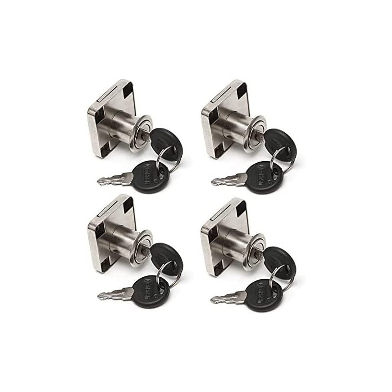 Abbasali 4 Pcs Cabinet Lock Key Drawer Desk Lock Zinc Alloy Wardrobe Furniture Cabinet Locker