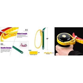 Abbasali Multi Purpose Adjustable Rubber Belt Strap Wrench 12 300Mm And Steel Handle Adjustable Strap Filter Opener