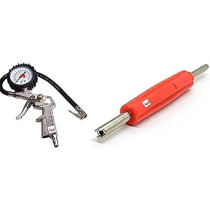 Abbasali Tyre Pressure Gaugetire Pressure Gauge Flexible Hose For CarsAndMotorbike AndValve Remover