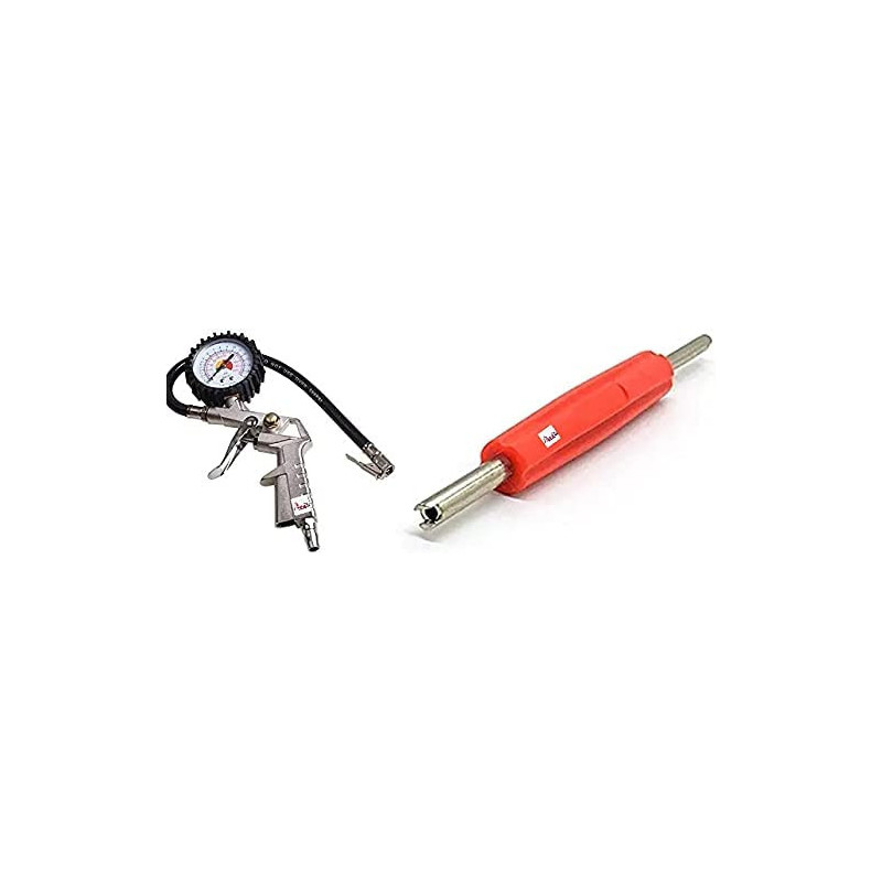 Abbasali Tyre Pressure Gaugetire Pressure Gauge Flexible Hose For CarsAndMotorbike AndValve Remover